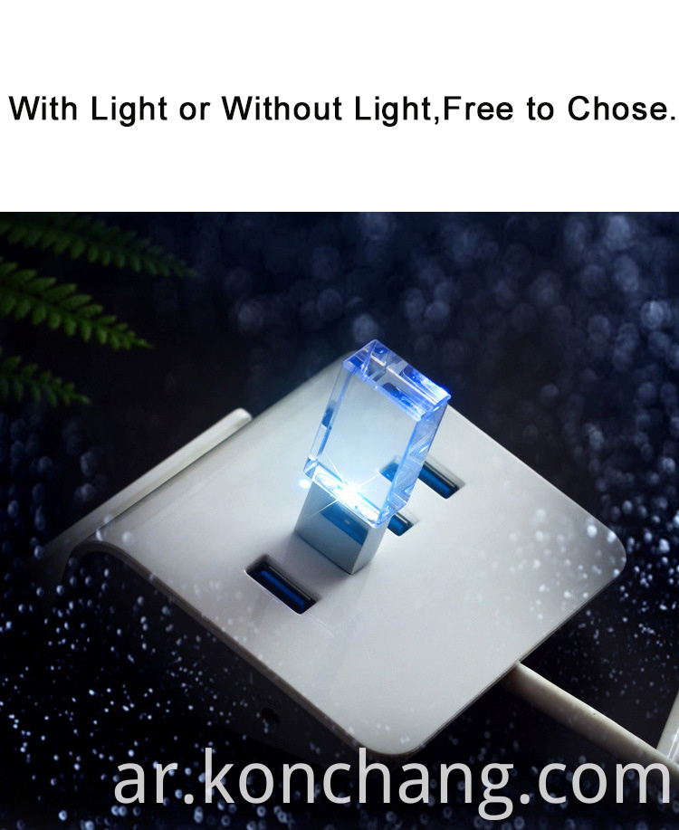 crytal led usb flash drive